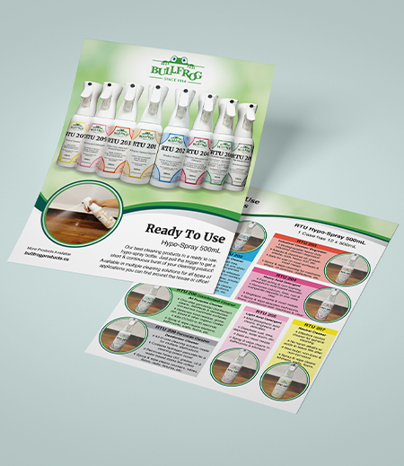 Ready to Use Hypo-Spray promo single page flyer front and back image